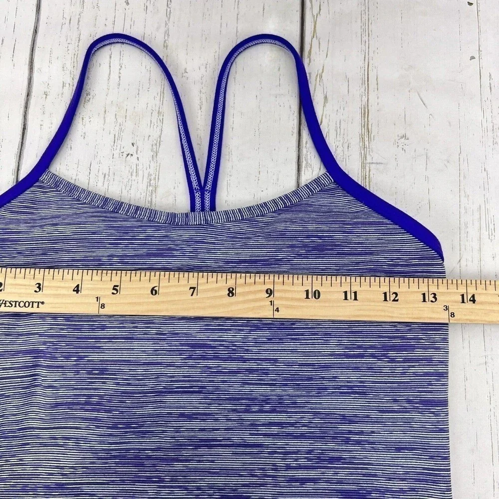 LULULEMON Wee are from Space Power Y Racerback Heather Purple Tank Top Women's 6